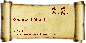 Kopasz Róbert névjegykártya