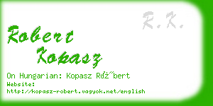 robert kopasz business card